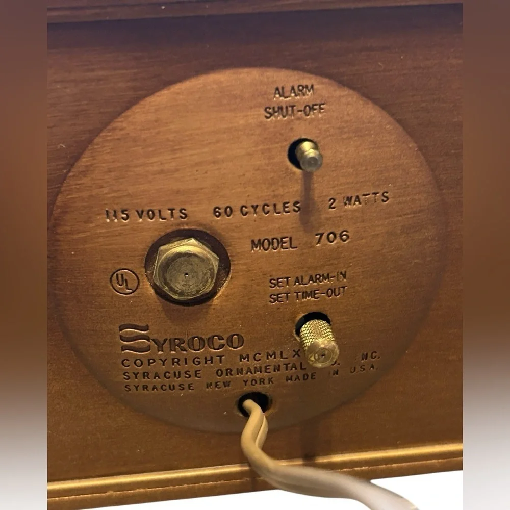 Vintage MCM Macy’s Sample Syroco Clock Works